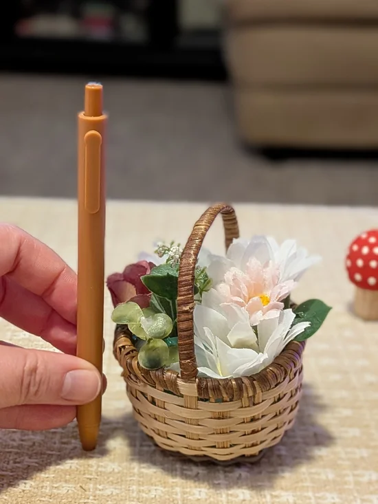 Handmade Little Artificial Flower Basket - Picture 5 of 5